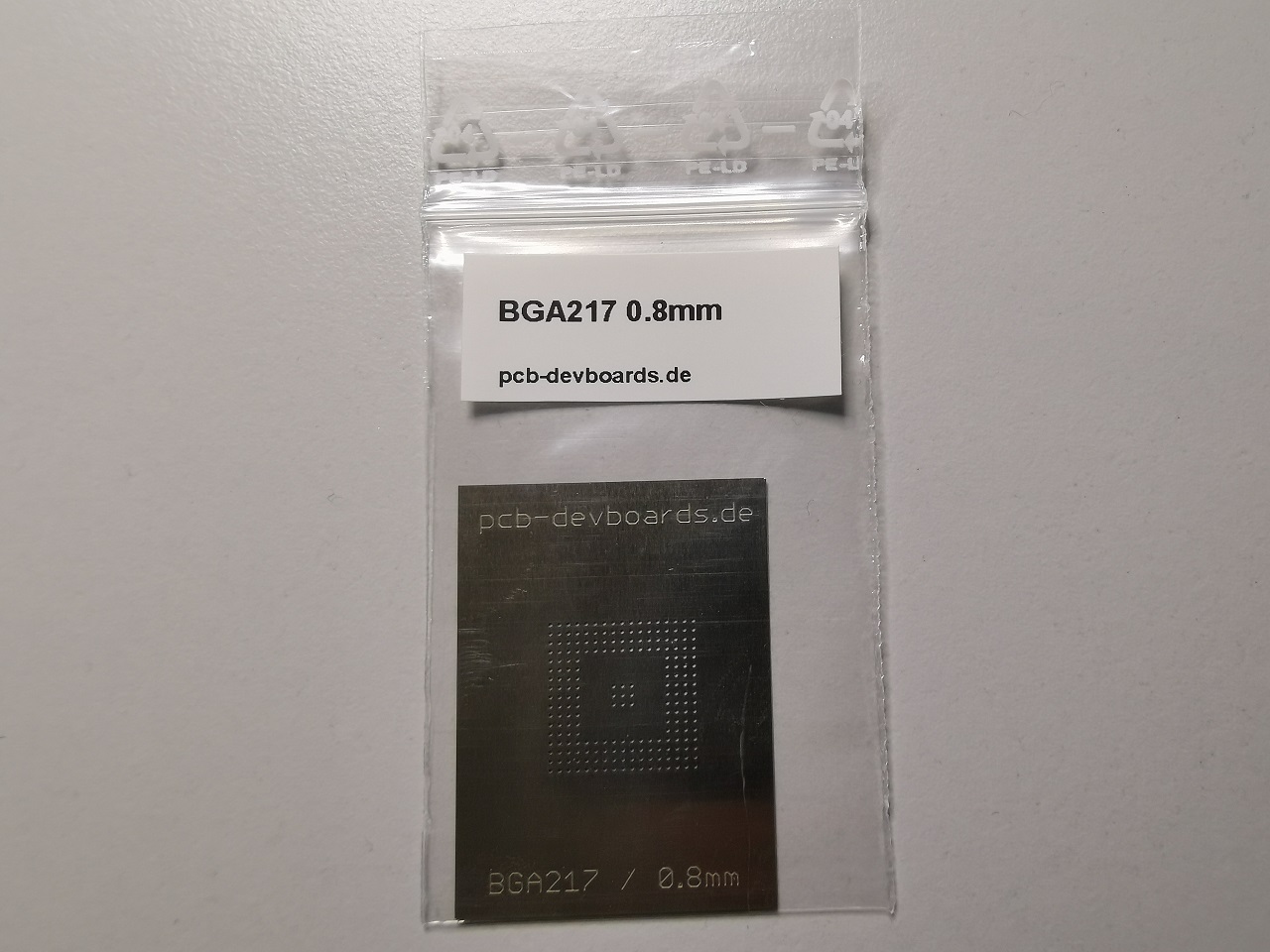 BGA217 0.8mm, SMD stencil
