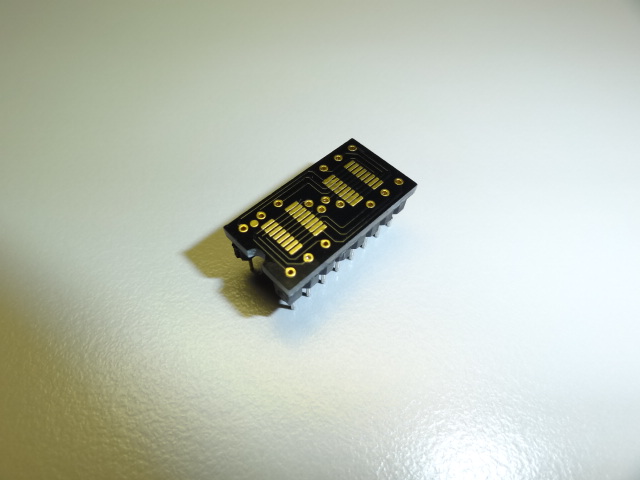TSSOP16 / QSOP16 / TSOP 16 (0.65mm) -> DIL16 (0.3″), SMD Adapter