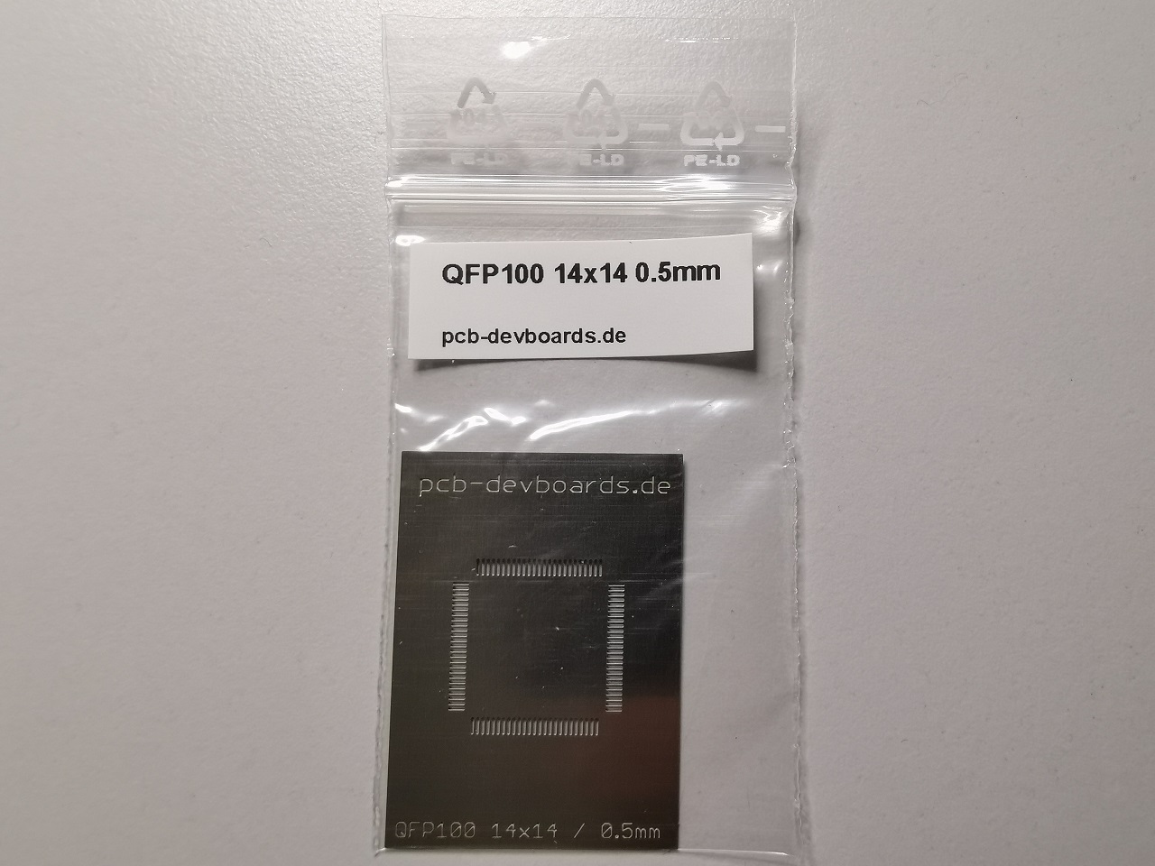 QFP100 14x14mm 0.5mm, SMD stencil
