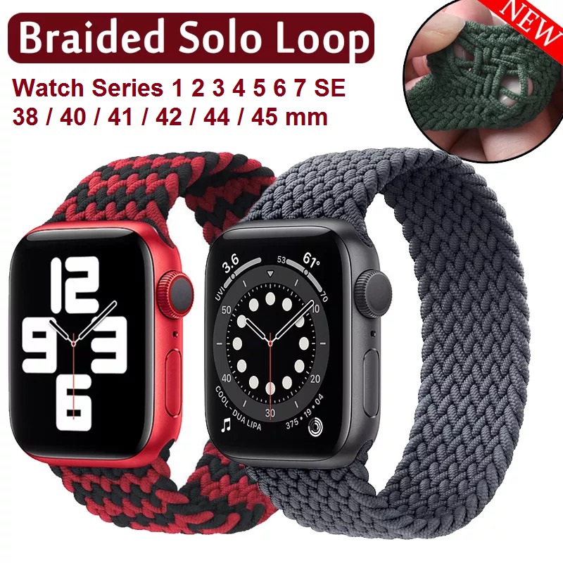 Armband Solo Loop Nylon für Apple Watch 1 2 3 4 5 6 7 8 SE Ultra Band
