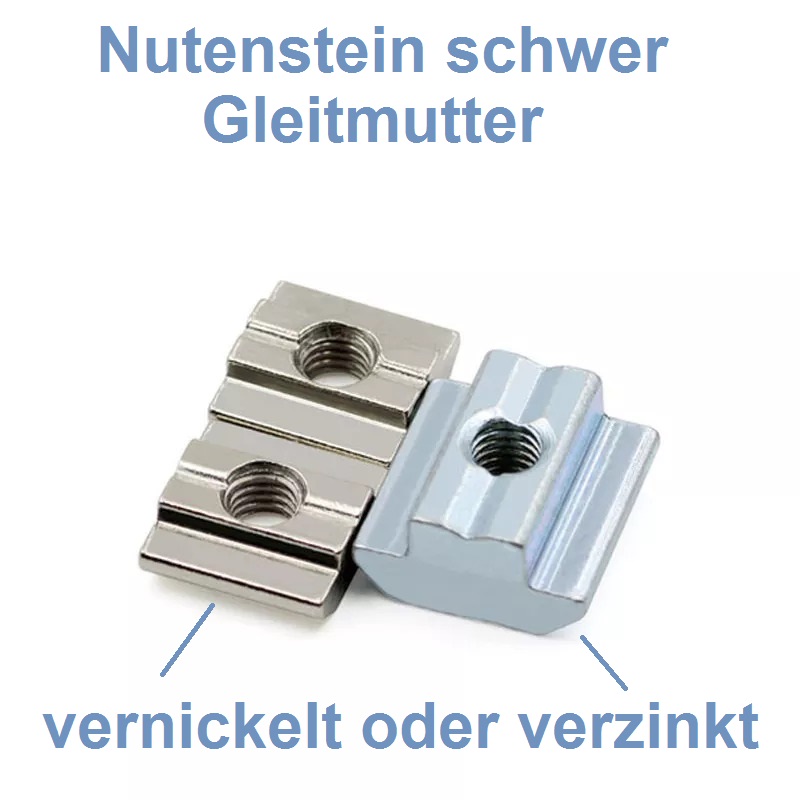 Nutenstein Gleitmutter – Nut 6 Nut 8, M4 M5 M6 M8 – 20 30 Aluprofil